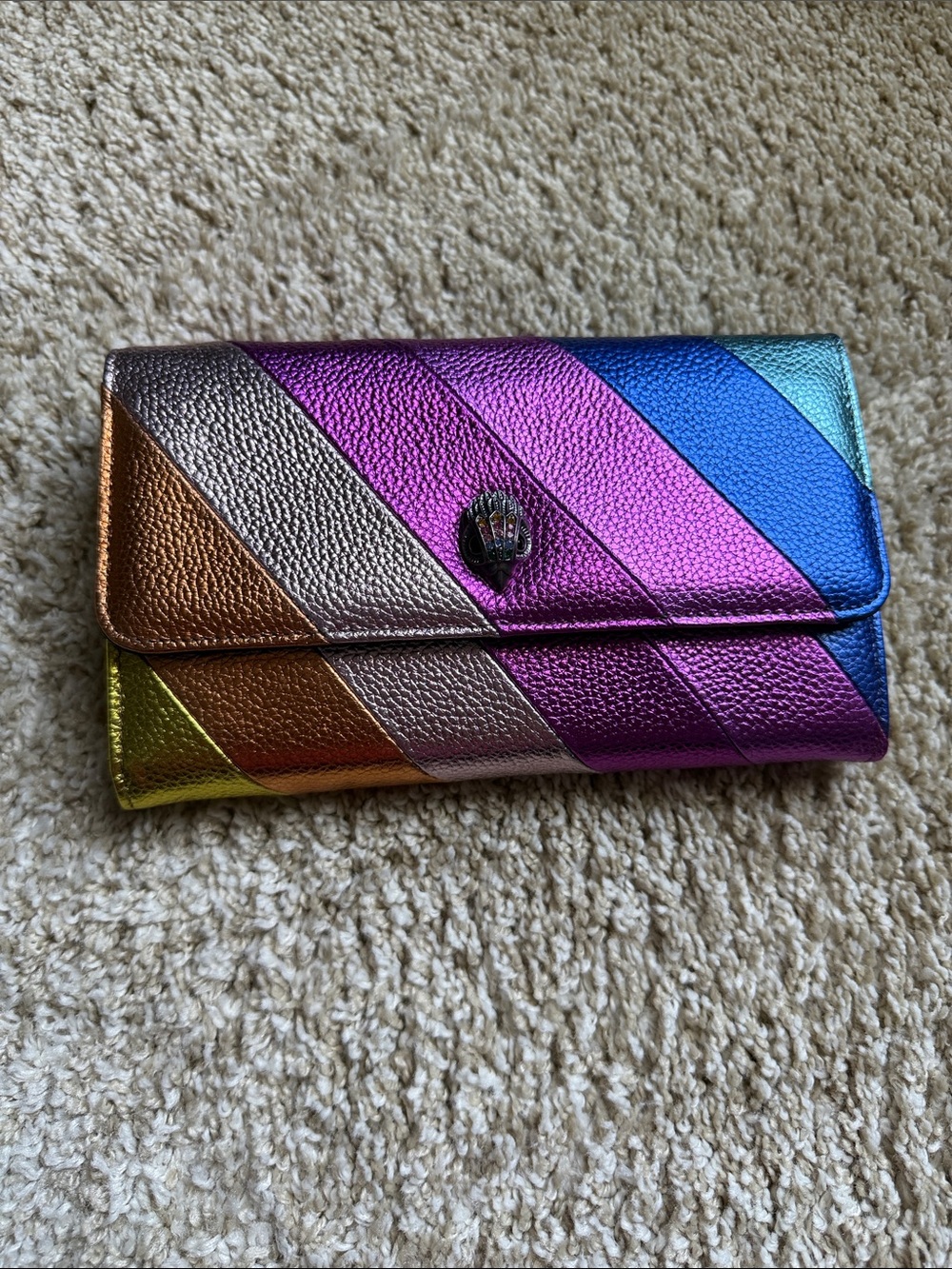 Kurt Geiger Metallic Rainbow Crossbody Wallet